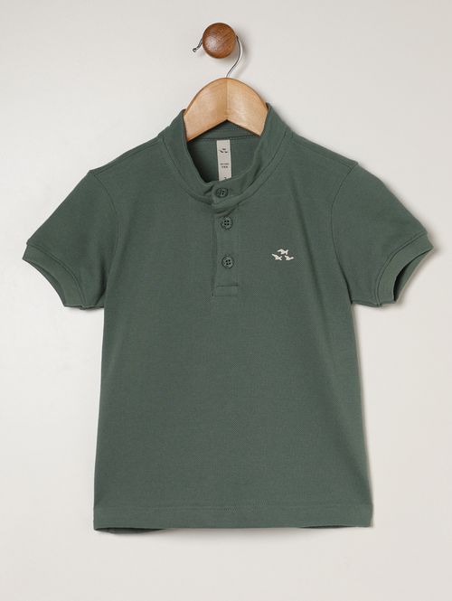 Polo Gola Padre Infantil Para Menino - VERDE