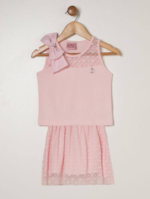 Conjunto Curto Infantil Para Menina - ROSA