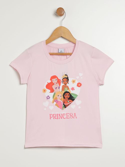 Pijama Curto Princesas Infantil Para Menina ROSA CLARO