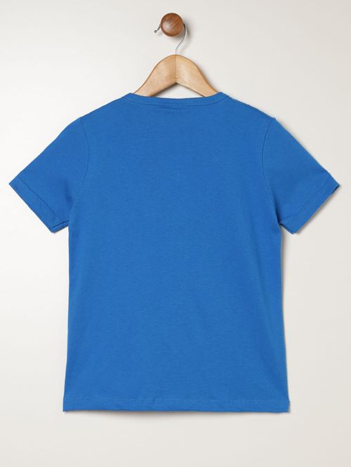 Camiseta e Máscara Infantil Para Menino - AZUL