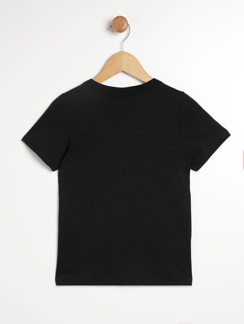 Camiseta Manga Curta Infantil Para Menino - PRETO/BRANCO
