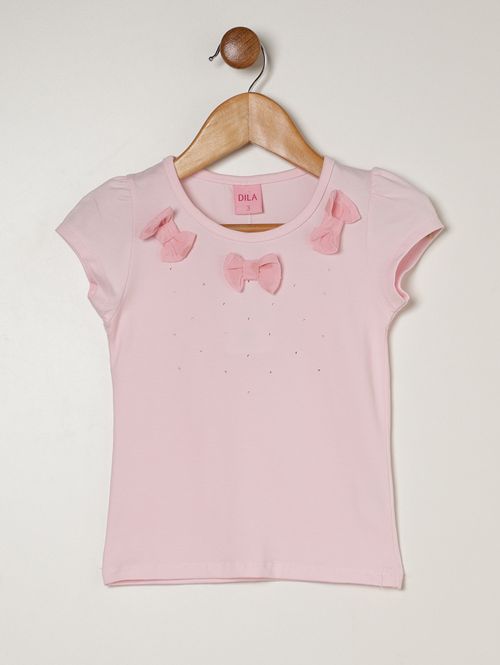 Blusa Laços Infantil Para Menina - ROSA