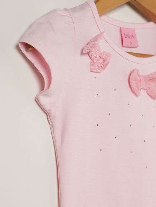 Blusa Laços Infantil Para Menina - ROSA