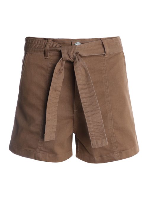 Short Sarja Com Bolso Feminino MARROM