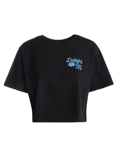 Camiseta Brunch Time Manga Curta Feminina PRETO