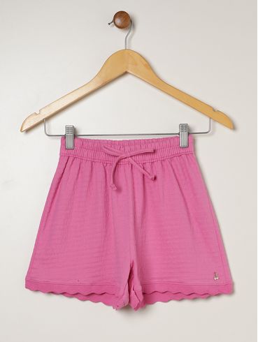 Short Texturizado Juvenil Para Menina - ROSA