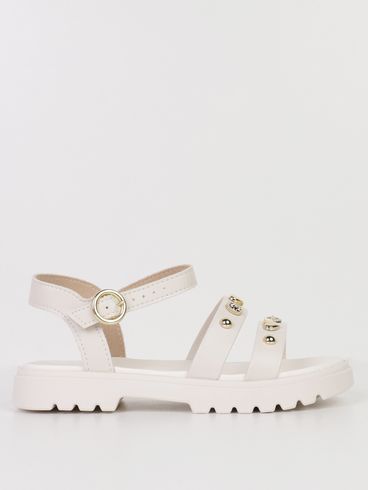 Sandália Turim Molekinha Juvenil Para Menina- OFF WHITE