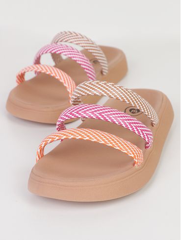 Chinelo Alto Tiras Molekinha Juvenil Para Menina- NUDE