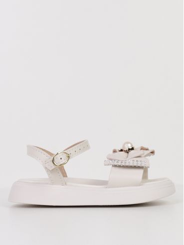 Sandália Laço Infantil Para Bebê Menina- OFF WHITE