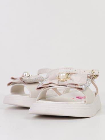 Sandália Laço Infantil Para Bebê Menina- OFF WHITE