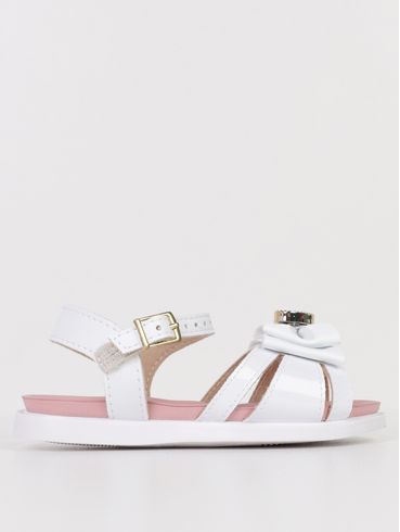 Sandália Laço Molekinha Infantil Para Menina - BRANCO