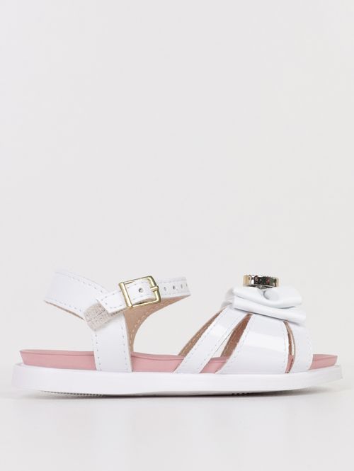 Sandália Laço Molekinha Infantil Para Menina - BRANCO