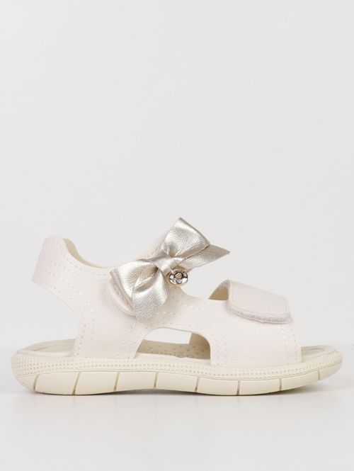Sandália Casual Tic Tac Klin Infantil Para Menina- OFF WHITE