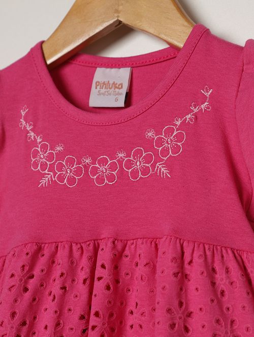 Vestido Cotton Infantil Para Bebê - PINK