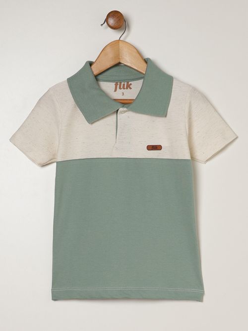 Polo Manga Curta Infantil Para Menino - VERDE