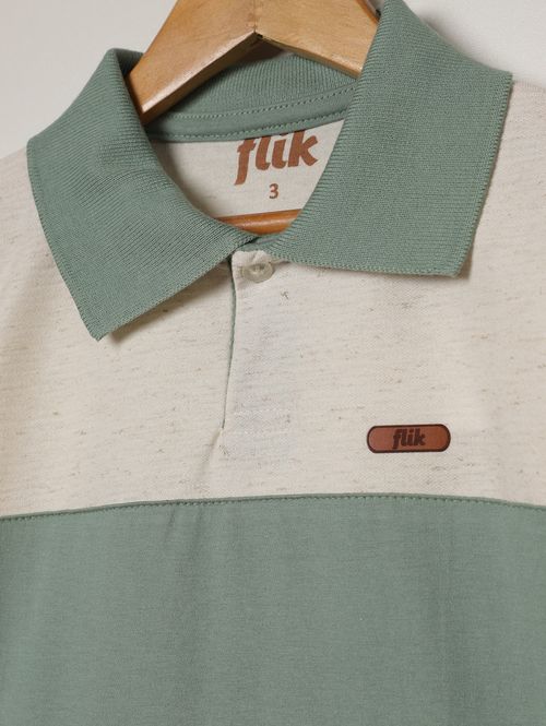 Polo Manga Curta Infantil Para Menino - VERDE