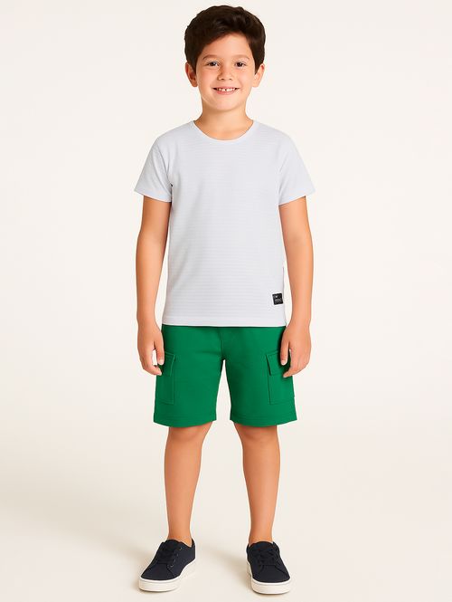 Conjunto Curto Kid+ Infantil Para Menino - BRANCO