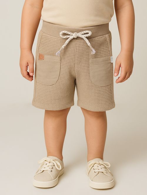 Bermuda Malha Infantil Para Menino - BEGE