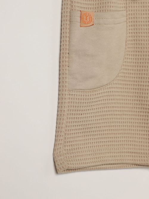 Bermuda Malha Infantil Para Menino - BEGE