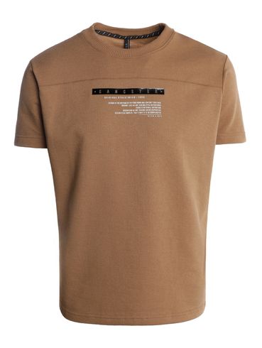 Camiseta Manga Curta Gangster Masculina CARAMELO