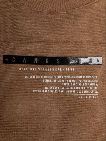 Camiseta Manga Curta Gangster Masculina CARAMELO