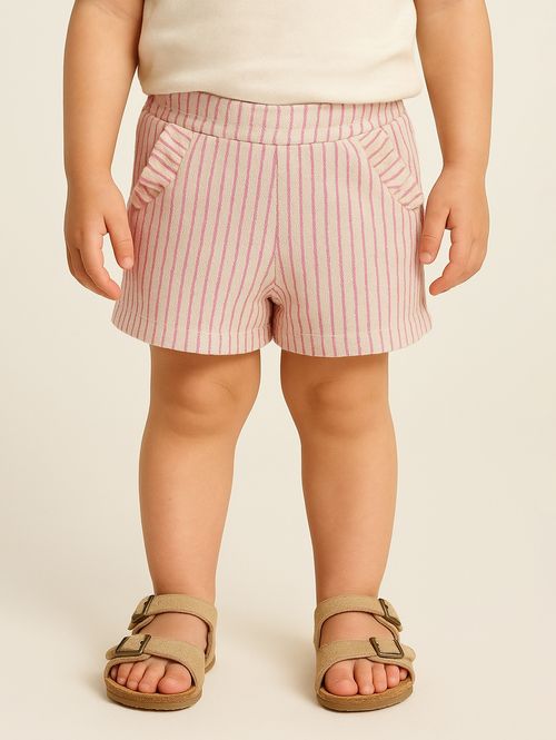 Short Moletinho Infantil Para Menina - ROSA