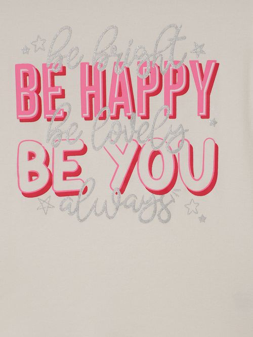 Blusa Cotton Manga Curta Juvenil Para Menina - OFF WHITE