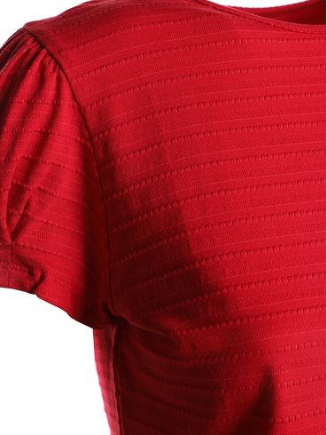 Blusa Viscose Manga Bufante Cativa Feminina VERMELHO