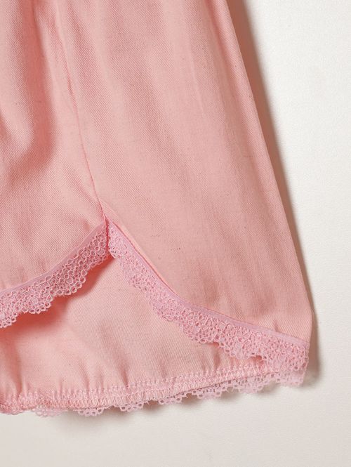 Conjunto Curto Canelado Infantil Para Menina - ROSA