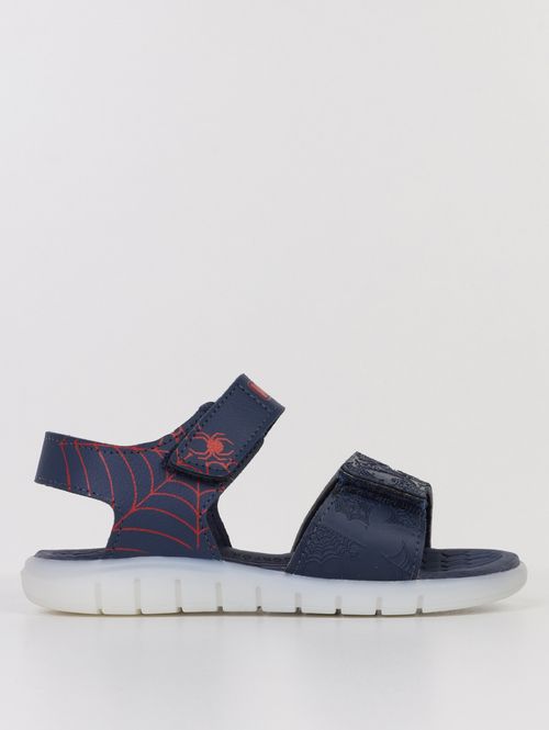 Sandália Light Led Aranha Juvenil Para Menino- MARINHO/VERMELHO