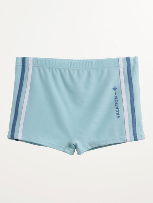 Sunga Boxer Lisa Com Listras Juvenil Para Menino - AZUL