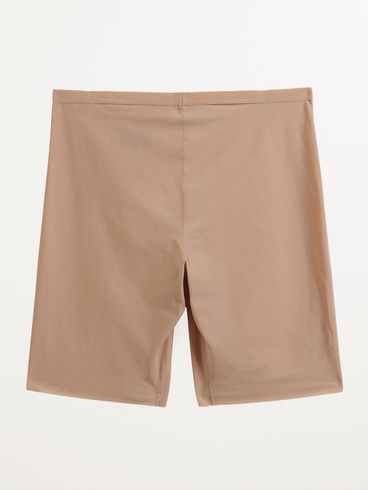 Cinta Short Microfibra Acabamento Laser Feminino BEGE