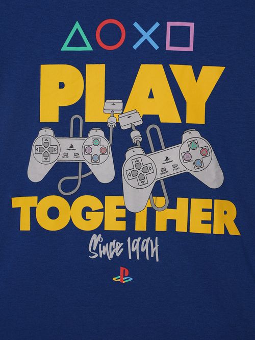 Camiseta PlayStation Juvenil Para Menino - AZUL