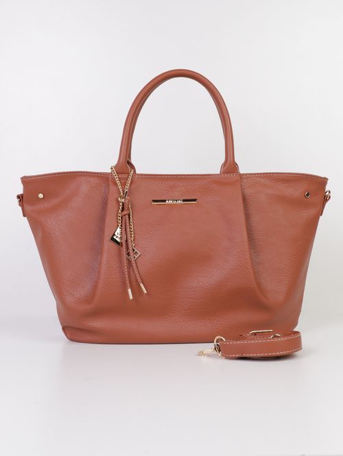 Bolsa Com Bolso Interno Rafitthy Feminina MARROM