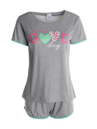 Pijama Curto Canelado Feminino MESCLA