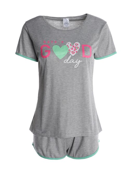 Pijama Curto Canelado Feminino MESCLA