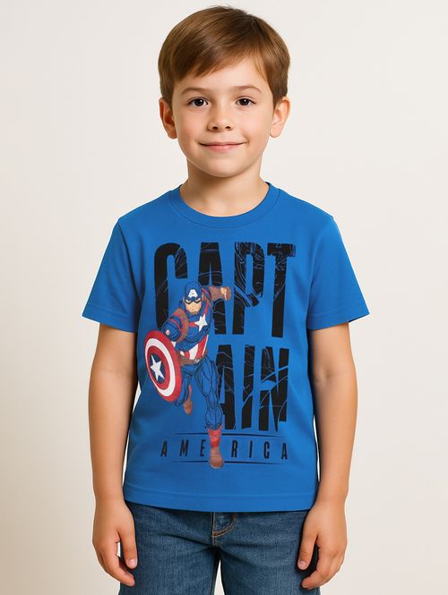 Camiseta Avengers Infantil Para Menino - AZUL