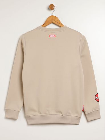 Moletom Spider Man Juvenil Para Menino - CAQUI