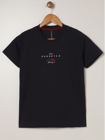 Camiseta Manga Curta Juvenil Para Menino MARINHO