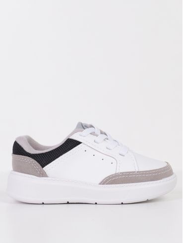 Tênis Casual Molekinho Infantil Para Bebê Menino - BRANCO