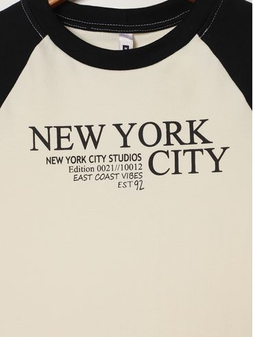 Blusa Cotton Manga Curta Juvenil Para Menina - OFF WHITE