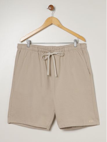 Bermuda Moletinho Plus Size Masculina BEGE