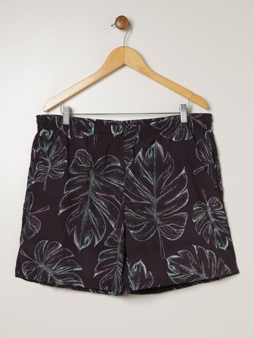 Calção Estampado Plus Size Masculino PRETO