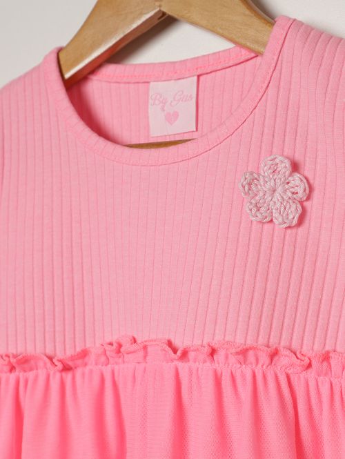 Vestido Tule Infantil Para Menina - ROSA