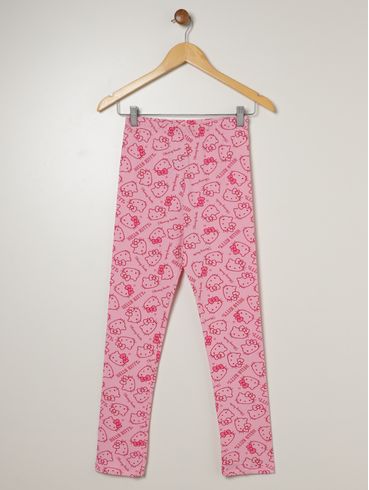 Calça Legging Hello Kity Juvenil Para Menina - ROSA