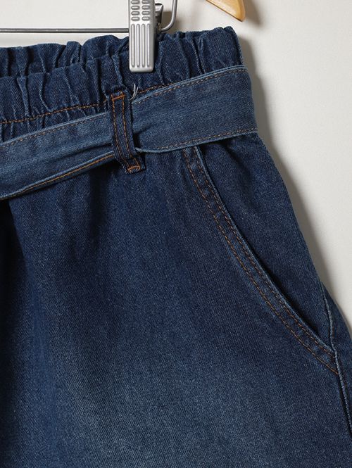 Short Jeans Clochard Plus Size Feminina AZUL