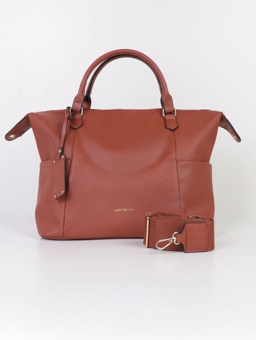 Bolsa Baú Bolso Lateral Feminina CARAMELO