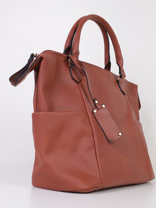 Bolsa Baú Bolso Lateral Feminina CARAMELO