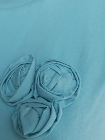 Blusa Malha Manga Curta Autentique Feminina AZUL