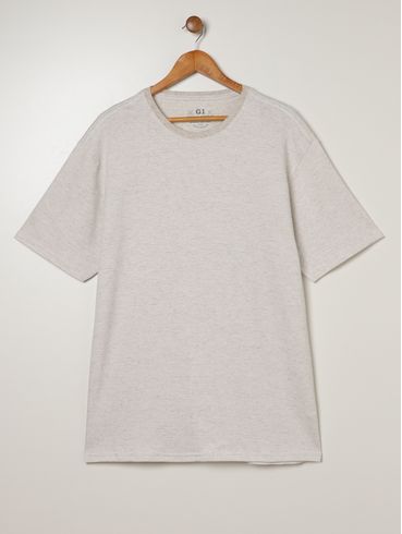 Camiseta Manga Curta Plus Size Masculina NATURAL